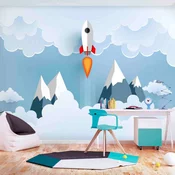 Samoljepljiva foto tapeta - Rocket in the Clouds 441x315