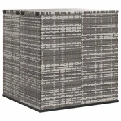 Vidaxl Vrtna škatla za blazine PE ratan 100x97,5x104 cm siva