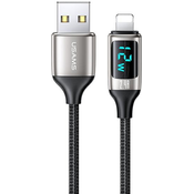 USAMS USAMS U78 BRIDED KABEL ZA LIGHTNING 1.2M LED HITRO POLNJENJE ZA IPHONE, (21980508)