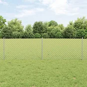 vidaXL vidaXL Verižna ograja s 10 U stebrički Srebrna 0.6x10 m Jeklo, (22084603)