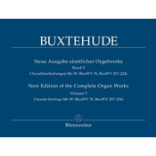 BUXTEHUDE:NEW EDITION OF THE COMPLETE ORGAN WORKS VOL.5