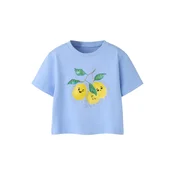 NAME IT Majica NMFKADIE nebeško modra / limonino-rumena / temno zelena