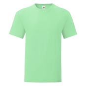 Mens Mint T-shirt Combed Cotton Iconic Sleeve Fruit of the Loom