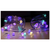 SOLIGHT LED BOŽICNI LANAC, KUGLICE U BOJI, 40X LED, 4M, 2XAA [1V274]