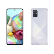 Samsung Galaxy A71, silver promo