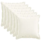 vidaXL Prevleka za blazino 6 pcs HOUTEN Bela 50 x 50 cm Lažni lanu