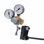 Regulator CO2 - W21,8x1/14 + iglični ventil + emg. ventil, (dva manometra)