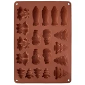Northix Silikonski model za piškote in čokolado, 34 x 24,5 cm, rjav