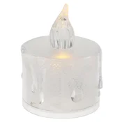 LED dekorativna sveča O 3,6 cm x 5 cm transparentna