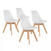 BOLZZ Set od 4 stolice Napoli, Beli