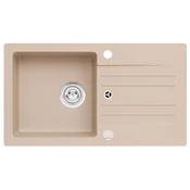 Granitno pomivalno korito Alveus Cortina 140 bež 55 750x420 mm + preprost sifon + čep