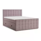 Vijolična boxspring postelja s prostorom za shranjevanje 180x200 cm Tasca – Maison de Reve