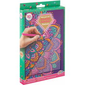 Bilježnica za crtanje perlama Grafix - Mandala, ljubičasta