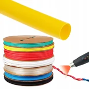 Termoskrčljiva cev rumena 40mm 1m