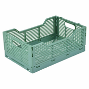 Svijetlo zelena plasticna kutija za pohranu 30x20x11.5 cm – Homéa