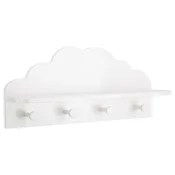Atmosphera Stenski obešalnik Cloud s polico, bel
