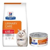 HILLS PRESCRIPTION DIET Feline c/d Multicare Stress - suha hrana za mačke s piščancem, 8 kg