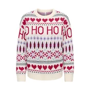 ONLY Pulover ONLXmas HO kremna / svetlo modra / rdeča / črna