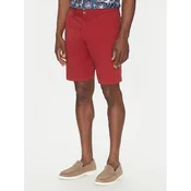 Hechter Paris Kratke hlače iz tkanine 26664 151365 Rdeča Regular Fit