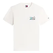 Tommy Jeans Majica  rjava / zelena / črna / bela