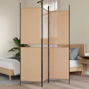 3-Panelni Pregradni Zid Bež 150 x 180 cm Tkanina