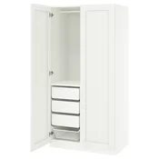 PAX/GULLABERG Garderobni sestav, bela/bela, 100x60x201 cm