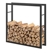 Držalo za drva Täby 100 – jeklo – 100 x 25 x 100 cm – črno