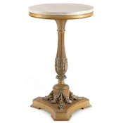 Casa Padrino luxury baroque side table antique brown/cream - Magnificent solid wood table with marble top - Luxury furniture in baroque style - Baroque furniture - Luxury quality - Made in Italy