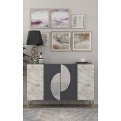 Hanah Home Konzolni sto Afra KM120, 120x75x29.6 cm, Antracit-srebrne boje