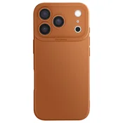AVIZAR Ovitek za iPhone 17 Pro iz mehkega silikona z ojačanim blokom kamere, Rjava, (5000189919)