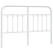 Vidaxl Kovinsko nadomestno vzglavje belo 135 cm
