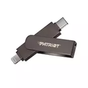 Patriot iLuxe Stick C MFi/256GB/USB 3.2/Lightning USB-C/črna