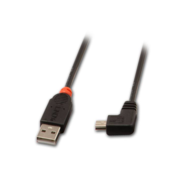 Lindy USB 2.0 A na Mini-B kabel 90° 1M, 31971