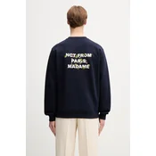 Drôle de Monsieur pulover moški bombažen Vine Embroidered Slogan