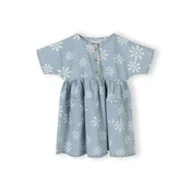 MINOTI Obleka moder denim / svetlo modra