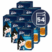 FELIX Soup Delicious izbor hran s trsko, tuno in morsko ploščo 54x48 g