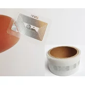 Mave 50 kos majhnih prozornih plastičnih NFC nalepk s čipom NTAG213 19x12mm