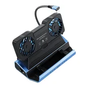 INF 10-v-1 USB-C igralna priklopna postaja z odstranljivimi dvojnimi ventilatorji, (5000139685)