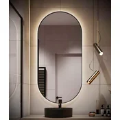 Ceramica Lux Ogledalo alu-ram, 55x100 elipsa, Touch-dimer, Pozadinski CL40, Crni