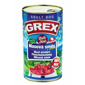 GREX mesna mešanica za pse v pločevinkah 1280g