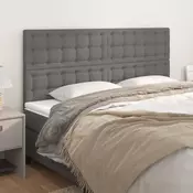 Uzglavlje sivo 180x5x118/128 cm umjetna koža