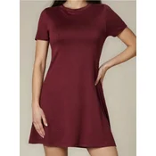 Sinsay - Pletena mini haljina - burgundy