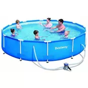 BESTWAY vrtni bazen Steel Pro (3.66mx76cm), set za bazen s filtriranjem vložkov