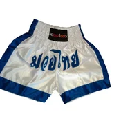 KRATKE HLAČE ZA THAI BOX KOOLOOK BELE IN MODRE