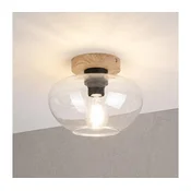 Plafonsko svetlo FLO WOOD 1xE27/15W/230V hrast/prozirno O 22 cm