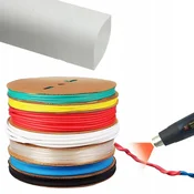 OEM Termokrčljiva Bela Cev 18 Mm – 2:1 Skrčljivost, 1 M, 1000 v, UV Resistant, -30~125°C | Samougasljiva