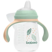 Baboo Cup with Silicone Spout skodelica z ročaji Peachy Keen 6m+ 260 ml