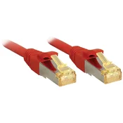 LINDY LINDY 47299 RJ45 omrežni kabel\, Patch kabel CAT 6a (neobdelani kabel CAT7) S/FTP 15.00 m rdeča 1 kos, (20421307)