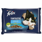 Vrečke Felix Fantastic, okusen izbor hran z zelenjavo v želatini 4x85 g