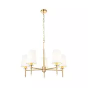 Endon 99458 - Luster na lancu 5xE14/6W/230V zlatna/bela